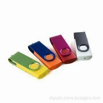 USB Flash Drives, Made of Plastic, with 64MB to 32GB Capacities, Mac/PC Compatibility